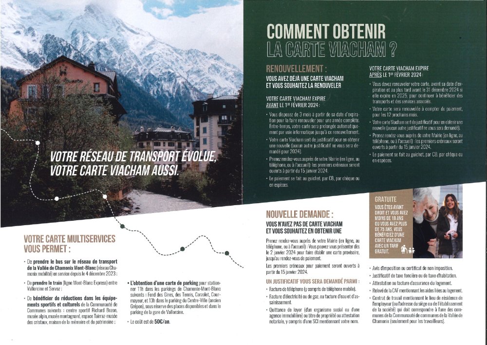 Cartes gens du pays, résidents secondaires et saisonniers Mairie de Vallorcine